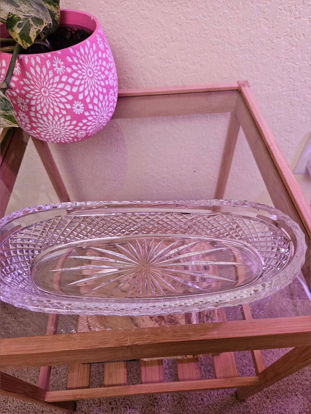 Waterford crystal Vintage Alana Pattern Ireland Celery condiment dish. - Picture 2 of 6
